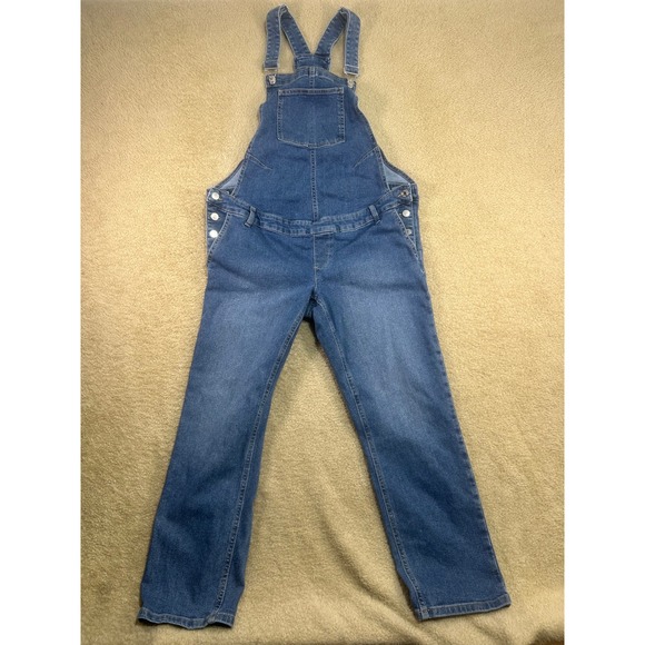 GAP Denim - GAP Maternity Women's Medium Overalls Blue Denim Bib Overall Pants